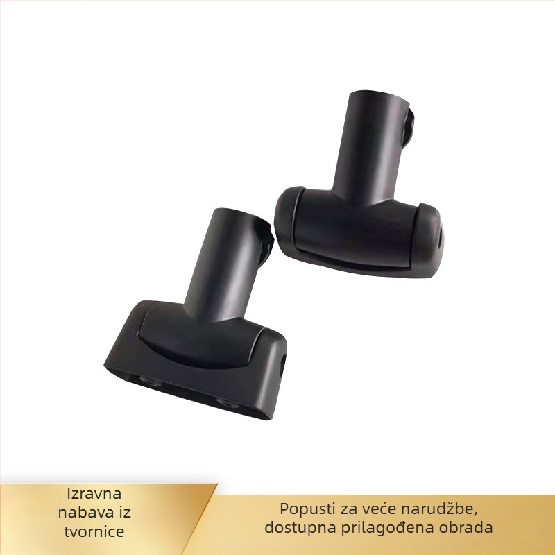 Izvijena šipka za tuš zavjesu s univerzalnim flangeom i ojačanim zidnim temeljem (Materijal: cinkov spoj; Marka: Yoji; Stil: moderni minimalizam; Montaža: bušenjem)