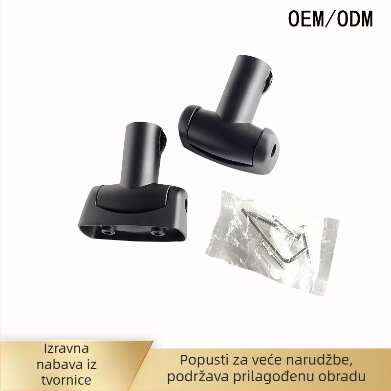 Izvijena šipka za tuš zavjesu s univerzalnim flangeom i ojačanim zidnim temeljem (Materijal: cinkov spoj; Marka: Yoji; Stil: moderni minimalizam; Montaža: bušenjem)