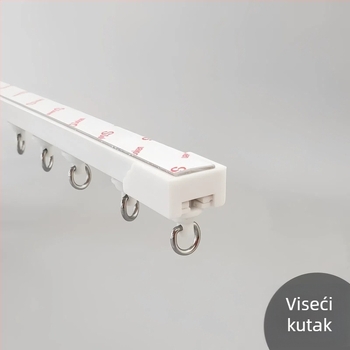 Zavjesna tračnica bez bušenja, samoljepljiva, tiha, ultra-tanka vodilica