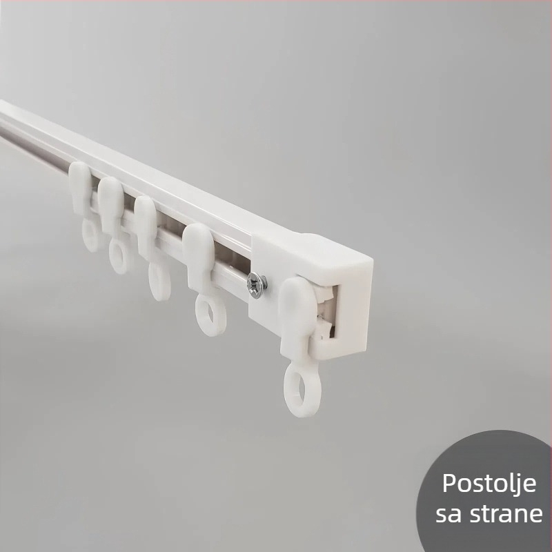 Zavjesna tračnica bez bušenja, samoljepljiva, tiha, ultra-tanka vodilica