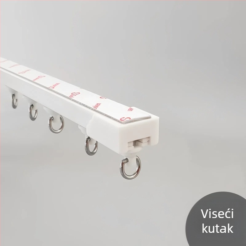 Zavjesna tračnica bez bušenja, samoljepljiva, tiha, ultra-tanka vodilica