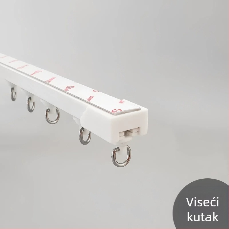 Zavjesna tračnica bez bušenja, samoljepljiva, tiha, ultra-tanka vodilica