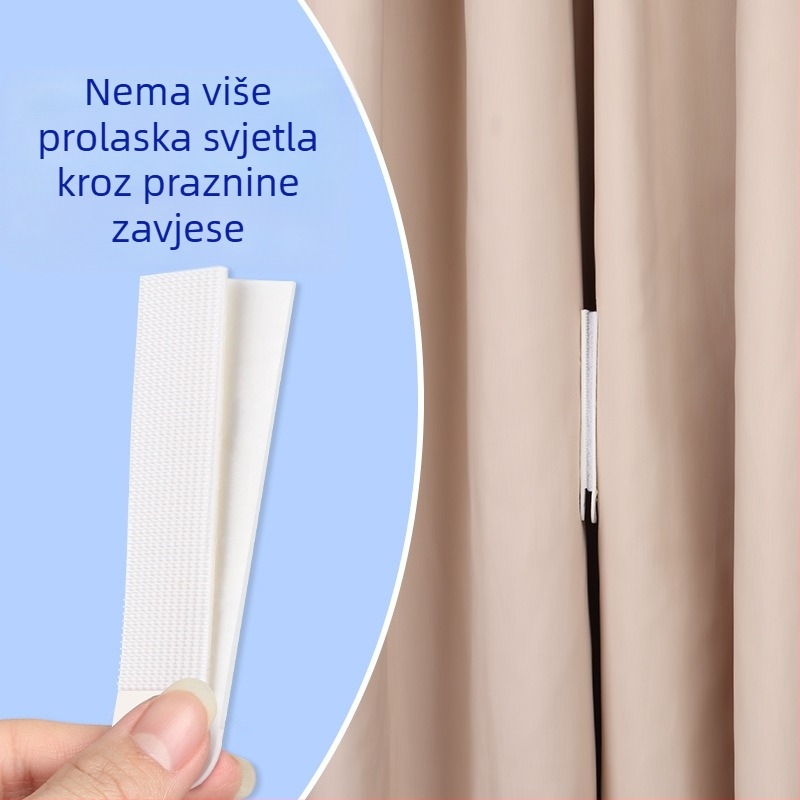 Držač zavjesa s zatvaranjem protiv prodiranja svjetla, zidni kuk s ljepilom — jednostavan i moderan