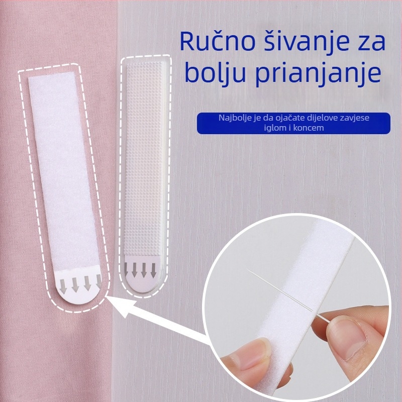 Držač zavjesa s zatvaranjem protiv prodiranja svjetla, zidni kuk s ljepilom — jednostavan i moderan