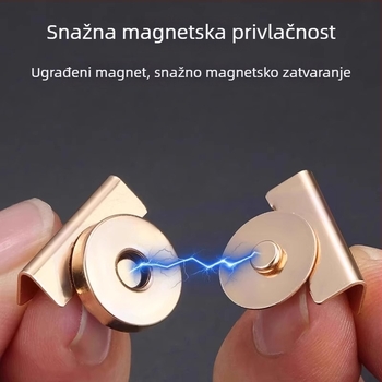 Drveni magnetski kopčalo za zavjese — bezšavno zatvaranje za vrata i tuš zavjese, nevidljivi magnetski zatvarač, moderan minimalistički dizajn