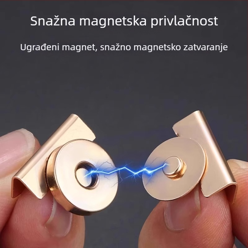 Drveni magnetski kopčalo za zavjese — bezšavno zatvaranje za vrata i tuš zavjese, nevidljivi magnetski zatvarač, moderan minimalistički dizajn