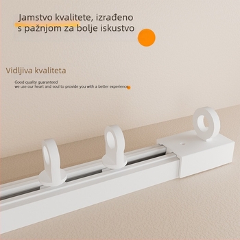 Zavjesna šina s ljepilom, model 1, plastika, Hook-Style, jednorezna šina, moderan minimalizam