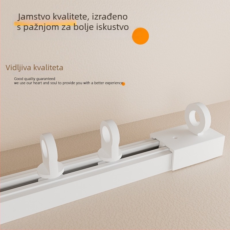 Zavjesna šina s ljepilom, model 1, plastika, Hook-Style, jednorezna šina, moderan minimalizam