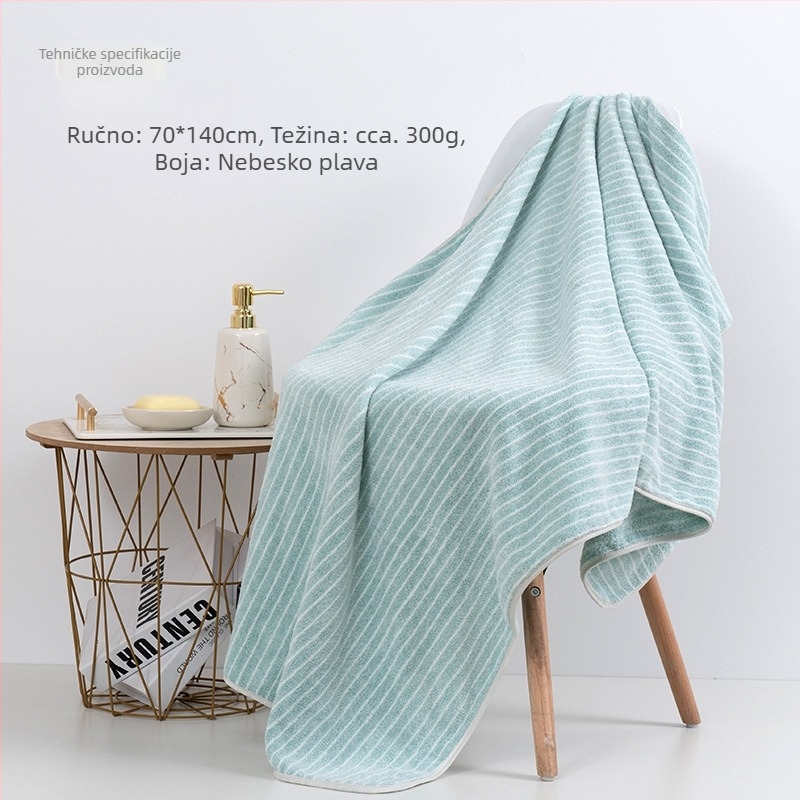 Mussen kupaonski ručnik od koralnog fleksa, 150D, šivanje pri rubu, prugast, brzo suši