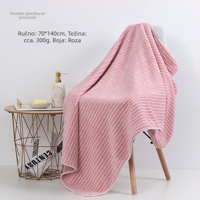 Mussen kupaonski ručnik od koralnog fleksa, 150D, šivanje pri rubu, prugast, brzo suši