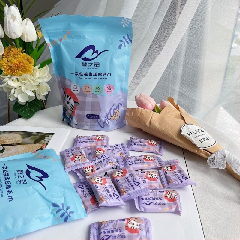 Spirit of Dreams Kompresirana maramica za lice — prirodna biljna vlakna, više od 50 g, zdravstvena dozvola br. 1