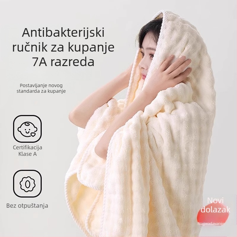 Microfiber kupaonski ručnik, debeli, 300–400 g/m², mogućnost izrade po mjeri, jacquard i pliš završna obrada, 40 vlakana