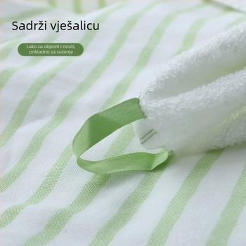 King shore Pamučni kupaonski ručnik - Dvostruka gazasta tkanina, Protiv grinja, Antimikrobni, 400–500 g, Izšiven