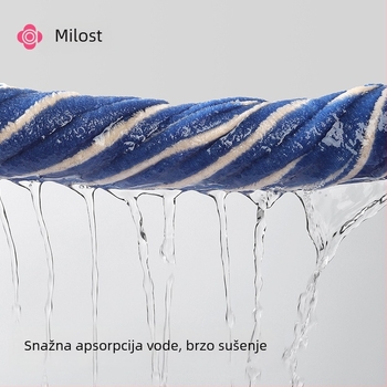 Kupaonski/plažni ručnik s širokim prugama, antibakterijski koralni velvet, dvostrani, mekan i upijajući, 200–300 g/m², 100% poliester
