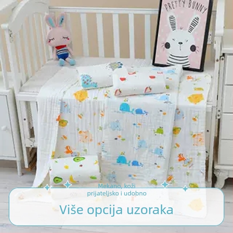 Bebi ručnik od 100% pamuka, šest slojeva gaze, 100D pređa, jednostavno tkanje, individualno pakirano