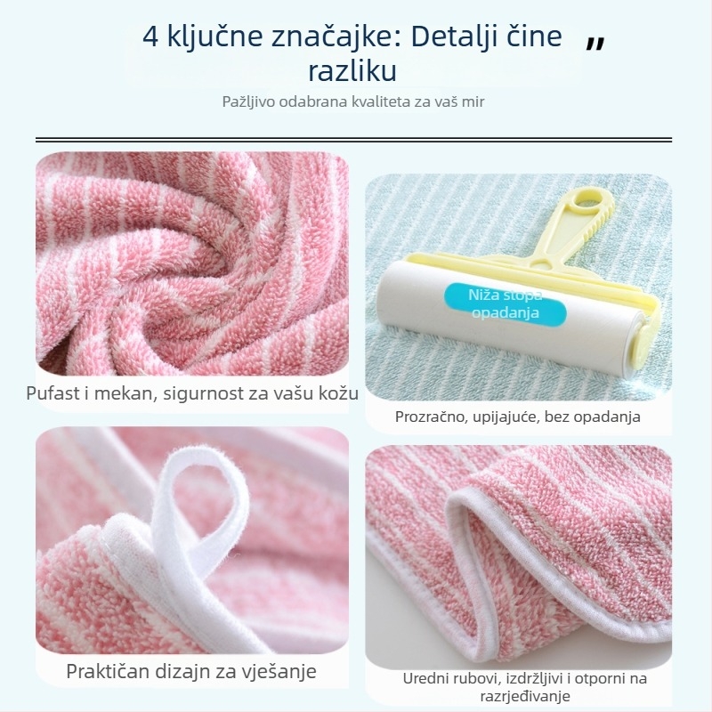 Koralna fleece ručnik za lice: visoka upijanje, brzo sušenje, bez dlačica; 32 vlakna; ravno tkanje; gramatura: 50–80 g/m²; prilagodba: izšiven logo, poklon kutija; podrijetlo: Kina
