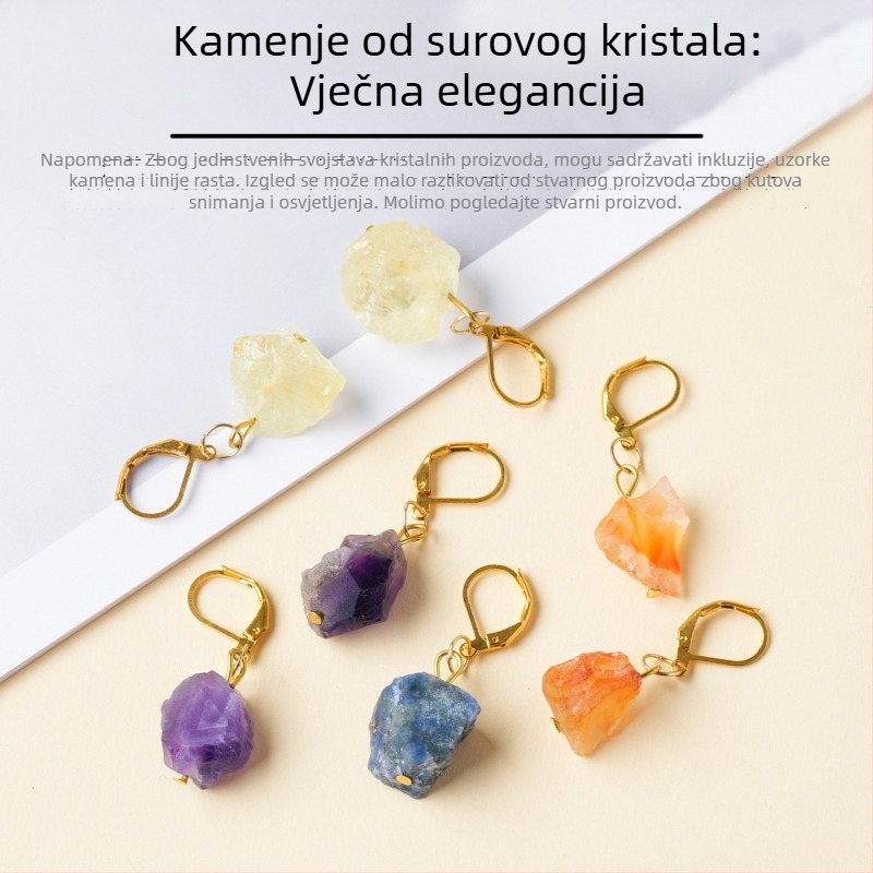 Kristalne geometrijske naušnice, moderni minimalistički stil, pogodna kao dar, individualno pakirane u PP vrećici
