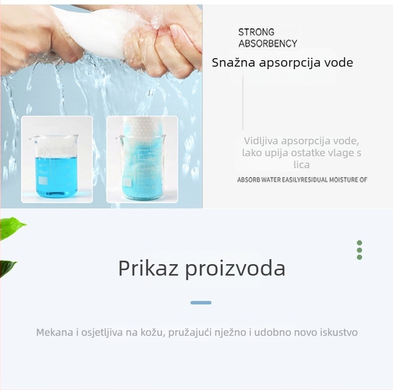 Jednokratni ručnik za kupanje, ekstra debeli, pamuk-kapok smjesa (Kapok 50%), apsorpcija 0–5 s, prilagodljiva obrada, za poslovna putovanja i hotele