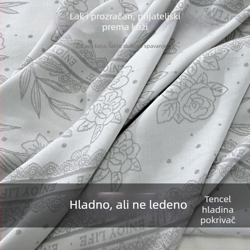 Lyocell hlađenja deka – Jednobojni uzorak, ljetna ručnik-deka, 500–799 g, 100% Lyocell tkanina, strojno pranje