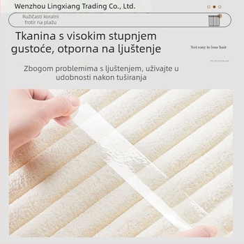 Lingxiang ogrtač za kupaonicu, koralni flis, unisex, zimski