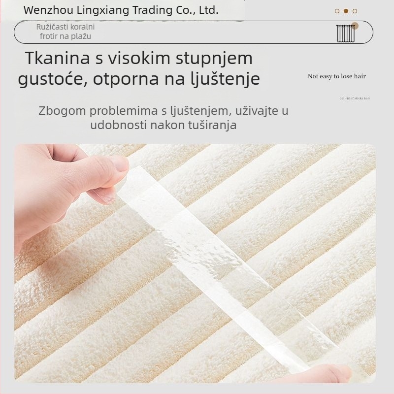 Lingxiang ogrtač za kupaonicu, koralni flis, unisex, zimski
