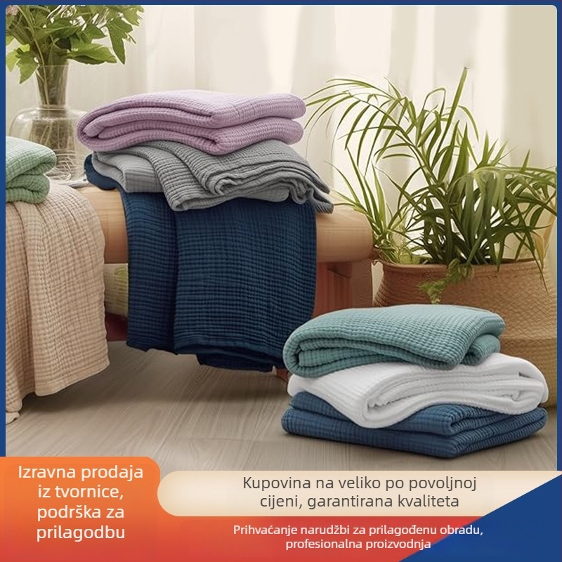 6-slojna 100% pamuk gazasta deka za odrasle i djecu – ljeto, 1,6–2 kg, reaktivno bojanje