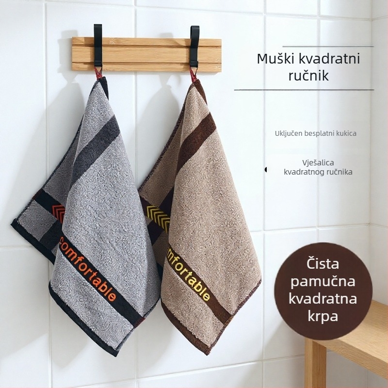 Pamučni kvadratni ručnik za lice klase A, set od 4 komada, svaki 50 g, otporan na mrlje i dobro upija