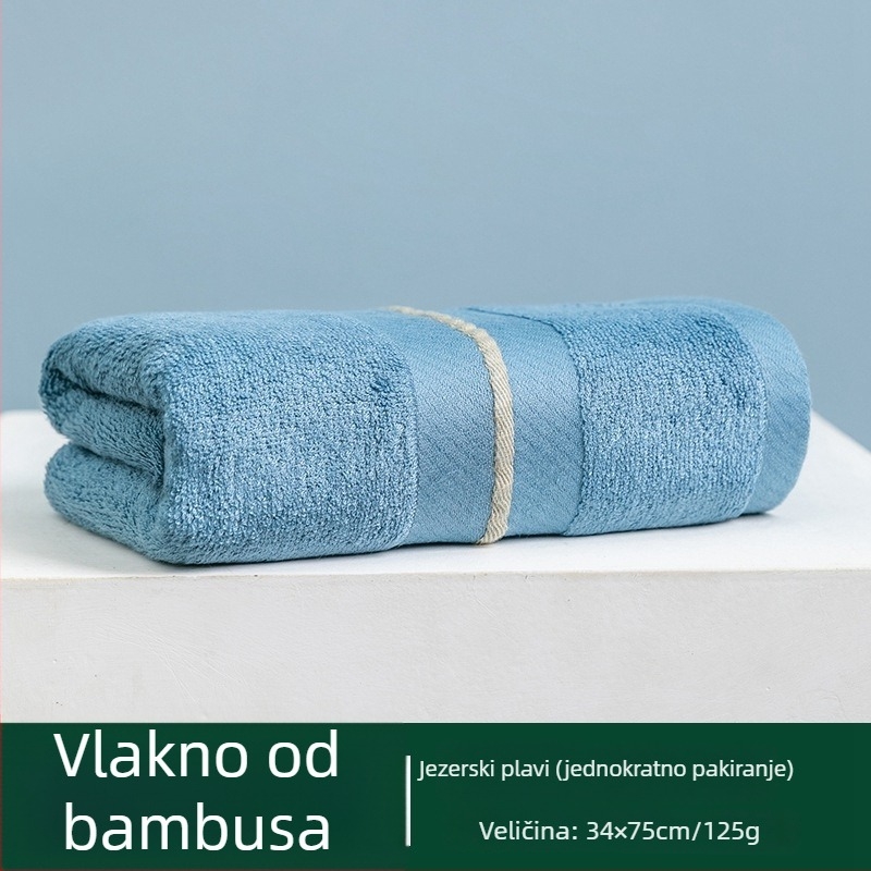 Ručnik za lice od bambusovih vlakana, 32s pređa, ravno tkanje, 120-140 g, s izšivenim logotipom