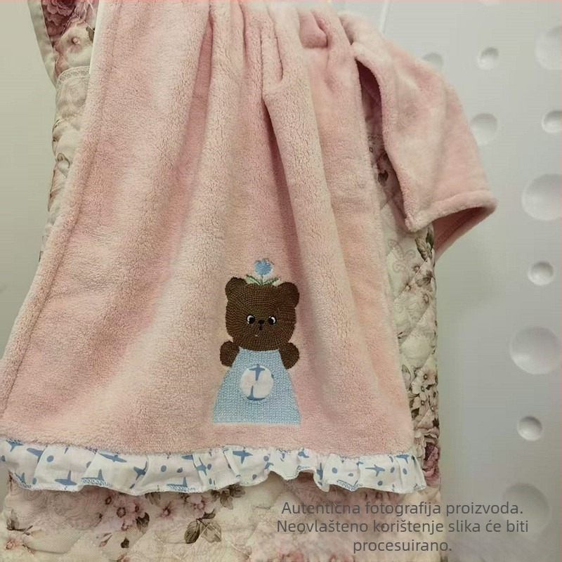 Shuangli marka Unibear – slatko crtani medo s mašnicom, oversize ručnik za tijelo, ručnik za kupanje, kapa za sušenje kose, kupaonska suknja, mekan