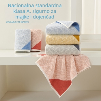 Ručnik za lice od čistog pamuka, ravna tkanina, 100–120 g, 32 niti