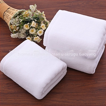Hotelski ručnik od pamuka, tkanina ravne pletenine, GSM 200-350, 99% pamuk, tisak logotipa