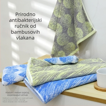 Ručnik za lice od bambusovih vlakana, Jacquard tkanina, 32 vlakna, 120–140 g