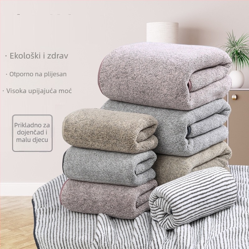Muji set ručnika od bambusovih vlakana s aktivnim ugljem, debeli ručnici za kupanje, mekani i upijajući, ručnik za lice, ručnik za ruke, ručnik za tuširanje, mali kvadratni ručnik