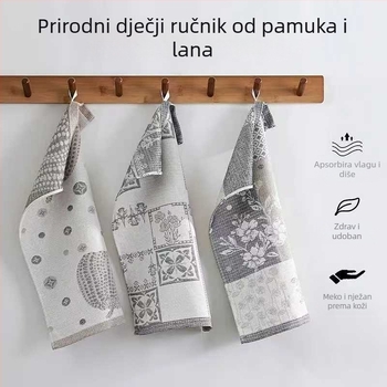 Ručnik za lice od gaze, debeo i mekan, Jacquard tkanje