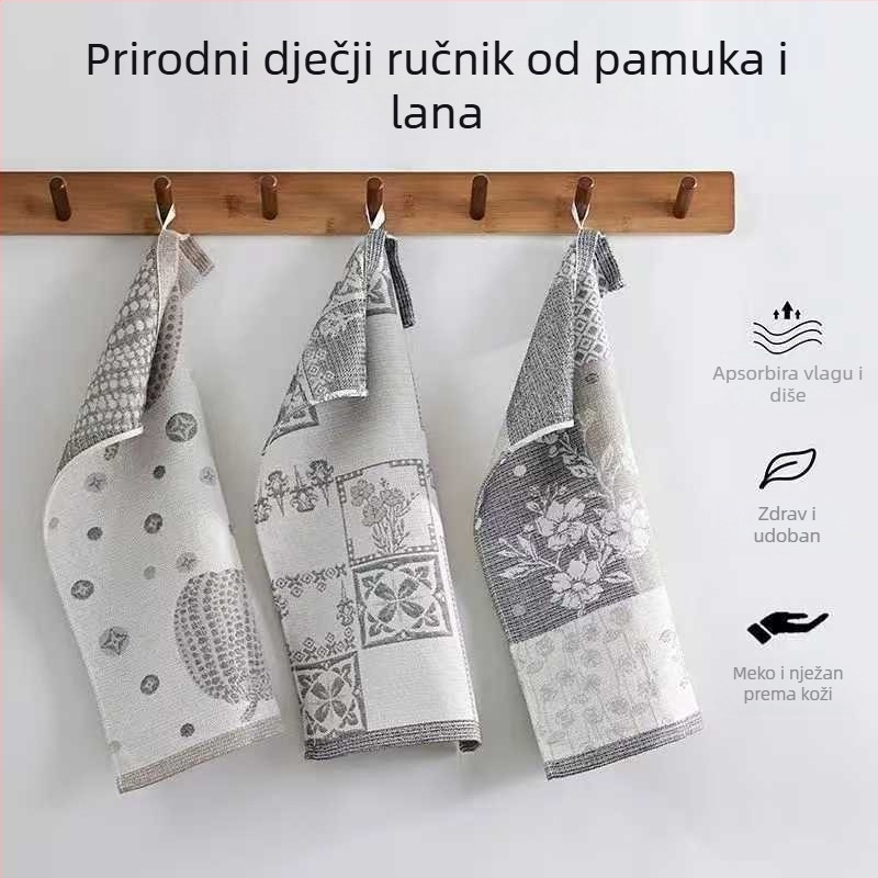 Ručnik za lice od gaze, debeo i mekan, Jacquard tkanje