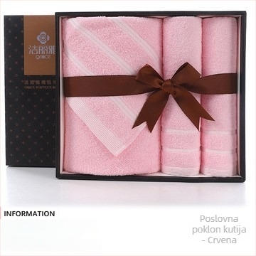 Jielia 3-djelni set ručnika u darovnoj kutiji • 100% pamuk • 500 g • našiven logotip