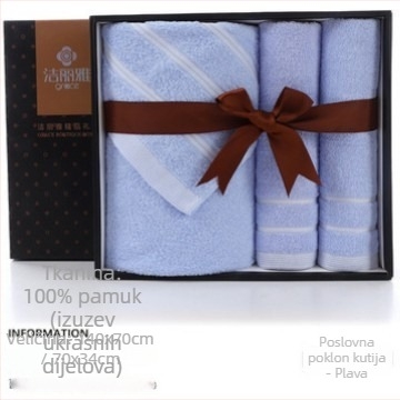 Jielia 3-djelni set ručnika u darovnoj kutiji • 100% pamuk • 500 g • našiven logotip
