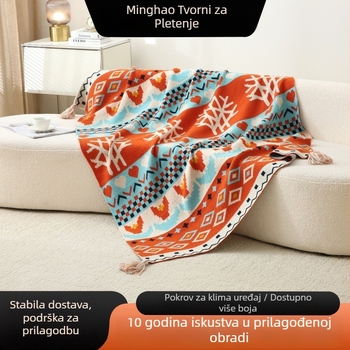 Nordijska stil deka od pamuka i poliestera s geometrijskim uzorkom, 1500–1999 g, pogodna za sve sezone, prvoklasna kvaliteta