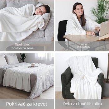 Flanelna nosiva deka s uzorkom pahulja, za sve sezone, minimalistički stil, mikrovlakno