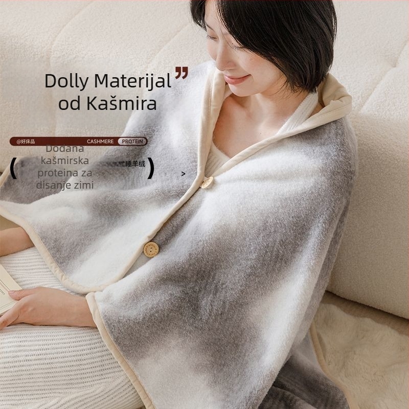 Nordijski stil šal-deka za uredske dremke i kauč, 330–340 g/m², debela za jesen-zimu, kategorija deka od flisa