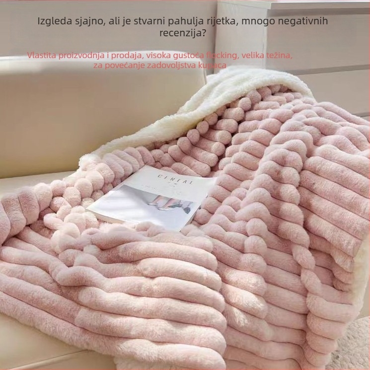 Deka za kauč od poliester flisa, 500–800 g, jednobojna, moderan minimalistički stil