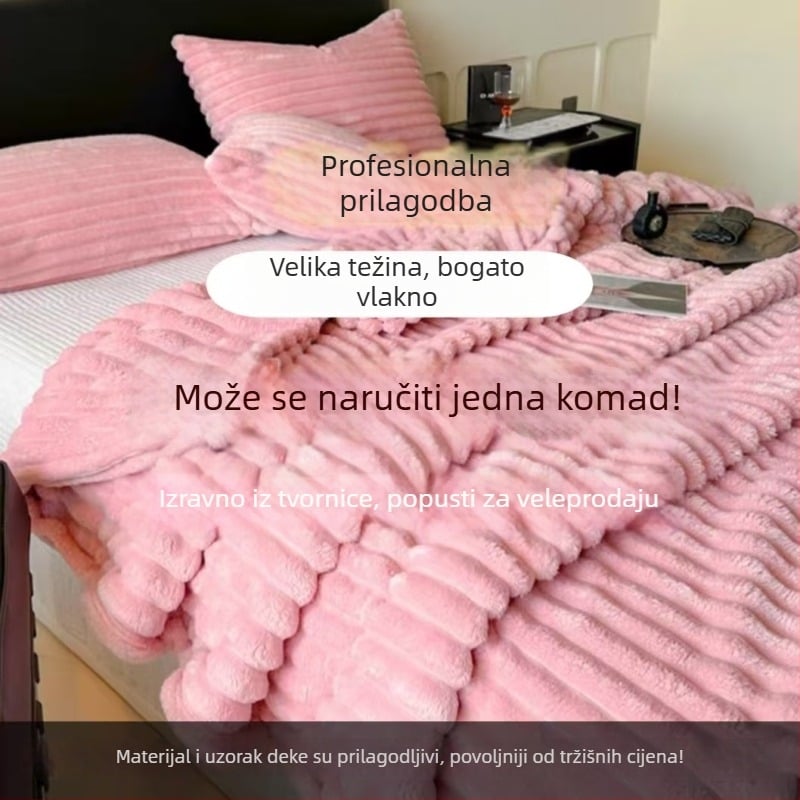 Deka za kauč od poliester flisa, 500–800 g, jednobojna, moderan minimalistički stil