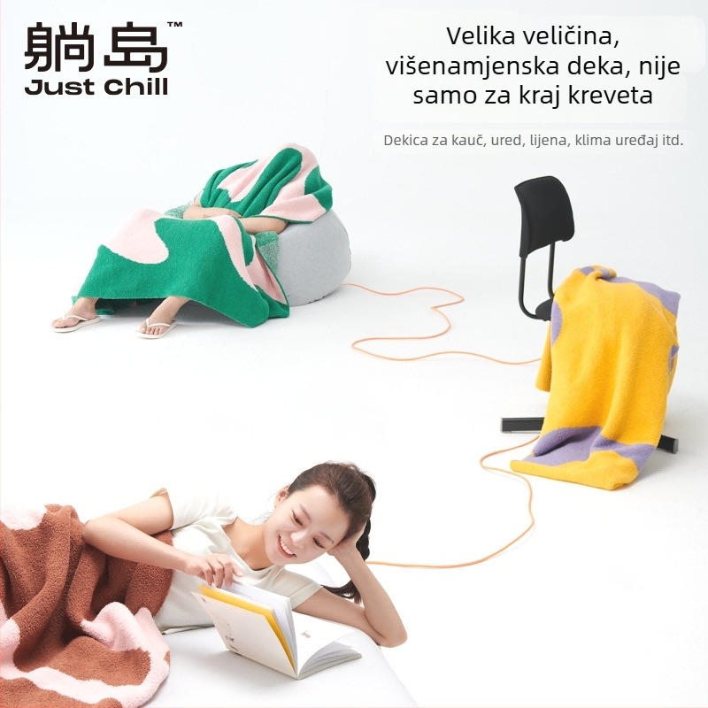 Lying Island deka – 100% poliester, Geometrijski uzorak, Proljeće i jesen, 0,5–1,05 kg, Idiličan stil