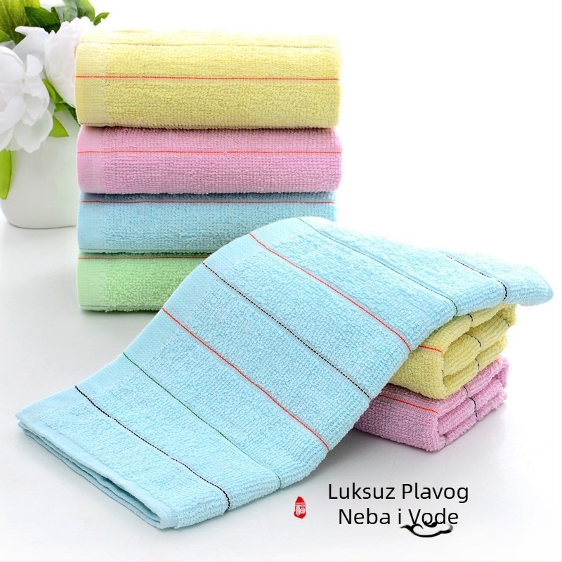 50 komada jednokratnih ručnika s jednostavnim prugama, poliester-bavlna, 100d pređa, tufted, ispod 50 g, za kupanje, hotelsku saunu, masažu stopala, kuhinju