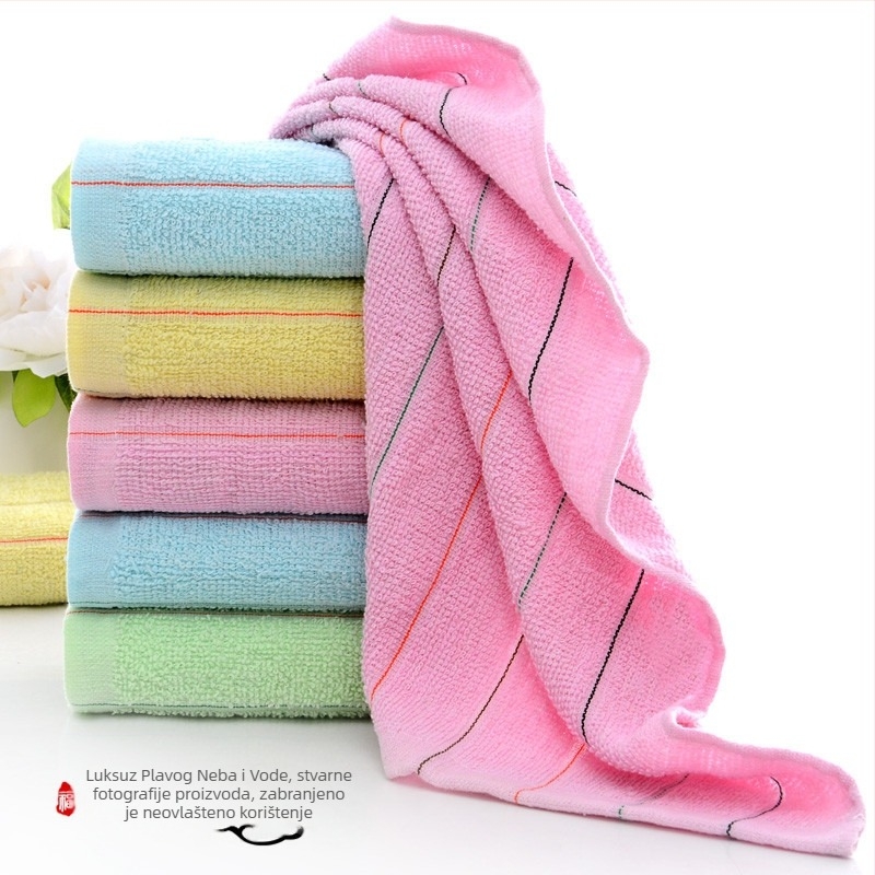 50 komada jednokratnih ručnika s jednostavnim prugama, poliester-bavlna, 100d pređa, tufted, ispod 50 g, za kupanje, hotelsku saunu, masažu stopala, kuhinju