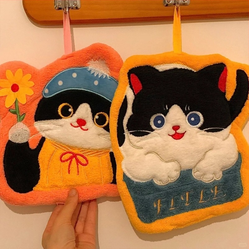 Ručnik za ruke od koralnog flisa, izšiven, 150D, 30–50 g, unisex