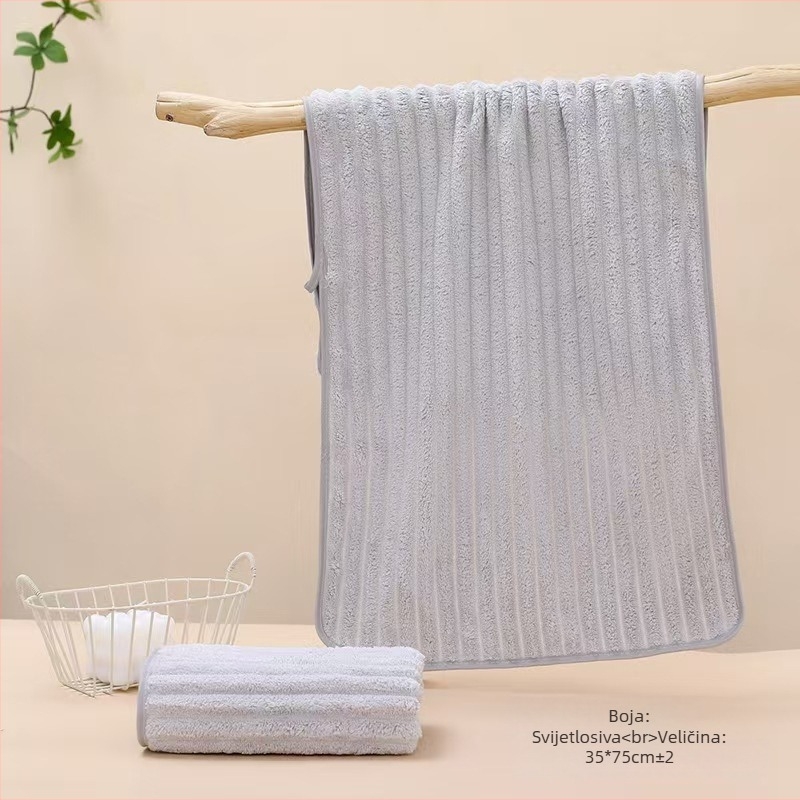 Ručni za sušenje kose od koralnog flisa, 100D pređa, šavovi uz rub, težina 50-80 g, mogućnost prilagodbe