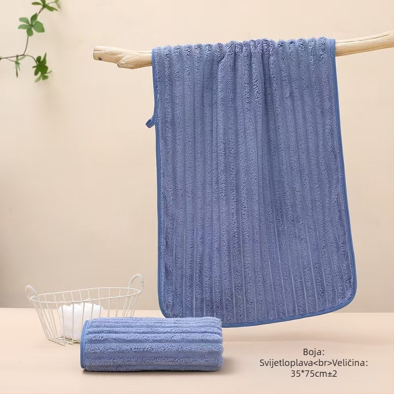 Ručni za sušenje kose od koralnog flisa, 100D pređa, šavovi uz rub, težina 50-80 g, mogućnost prilagodbe