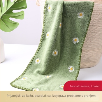Prilagođeni ručnik s voćnom vezom na koralnom baršunu, upija, nježan prema koži, jacquard rub, 60 g, 80% poliestera / 20% poliamida