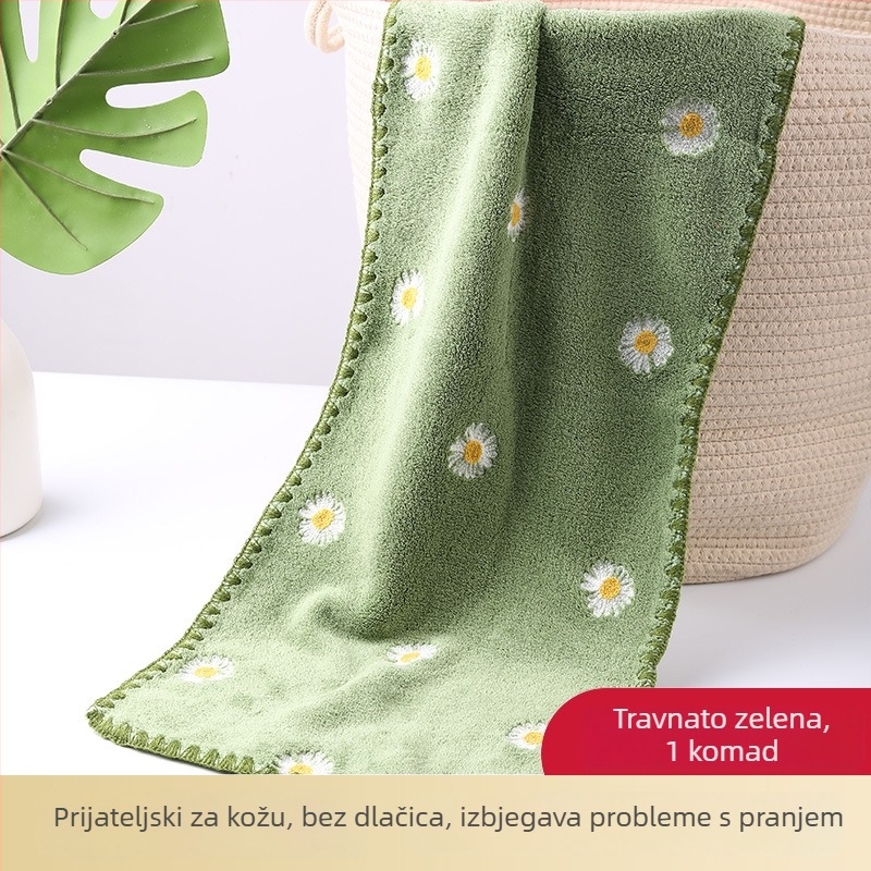 Prilagođeni ručnik s voćnom vezom na koralnom baršunu, upija, nježan prema koži, jacquard rub, 60 g, 80% poliestera / 20% poliamida